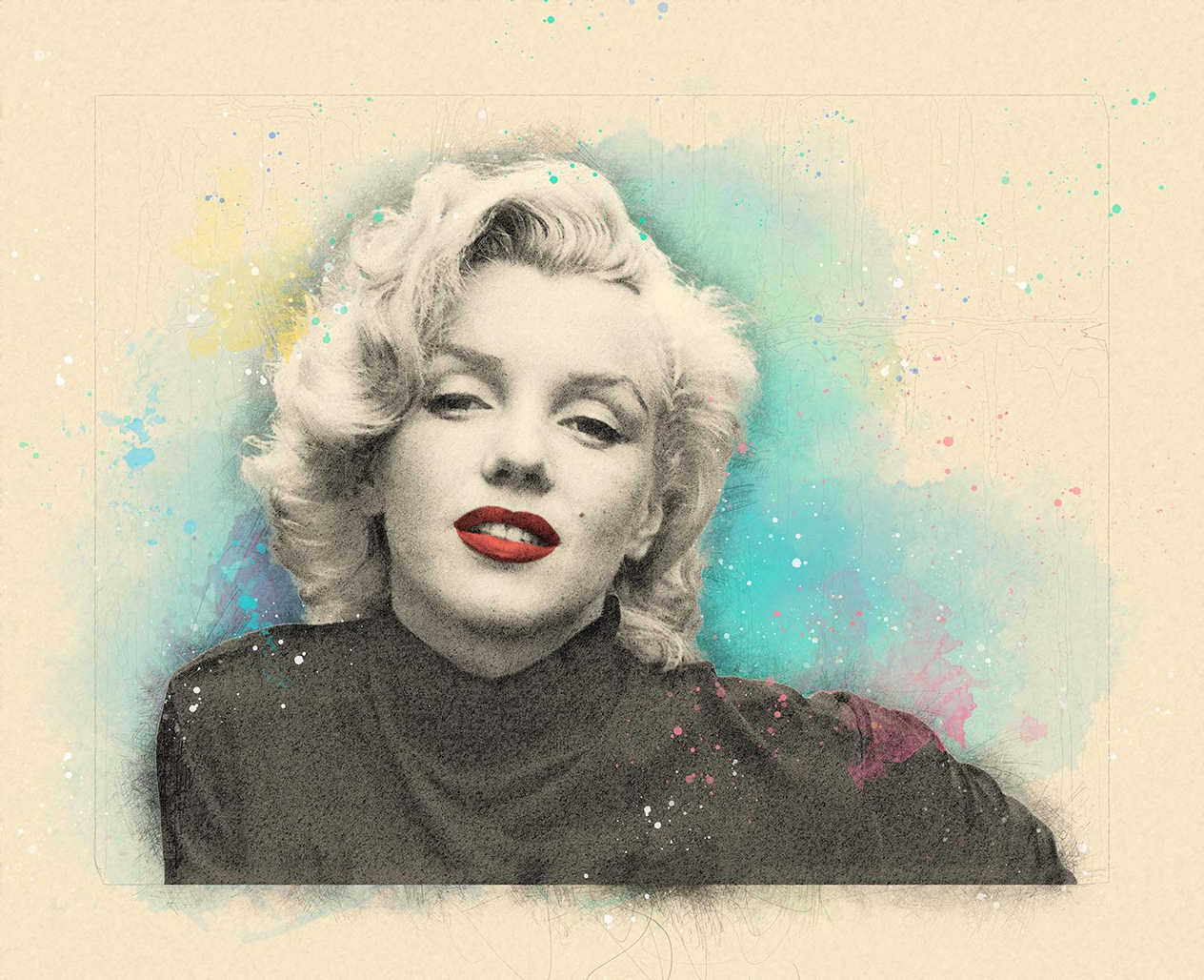 Marilyn Monroe Portrait Special Design Art Print