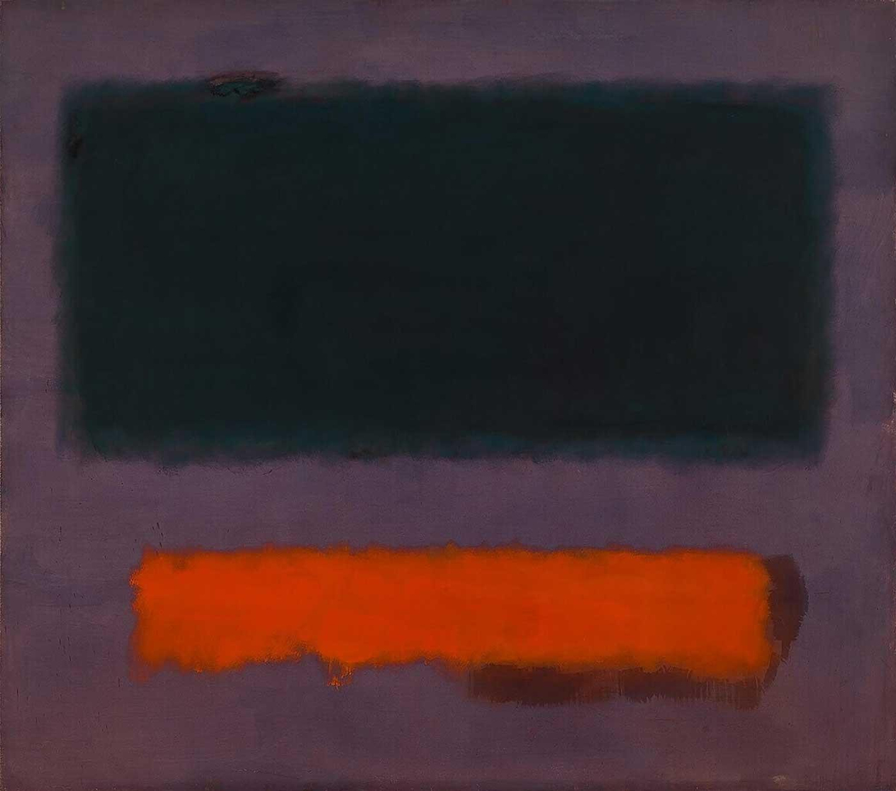 Mark Rothko Bordo Üzerinde Gri ve Turuncu No 8 Kanvas Tablo