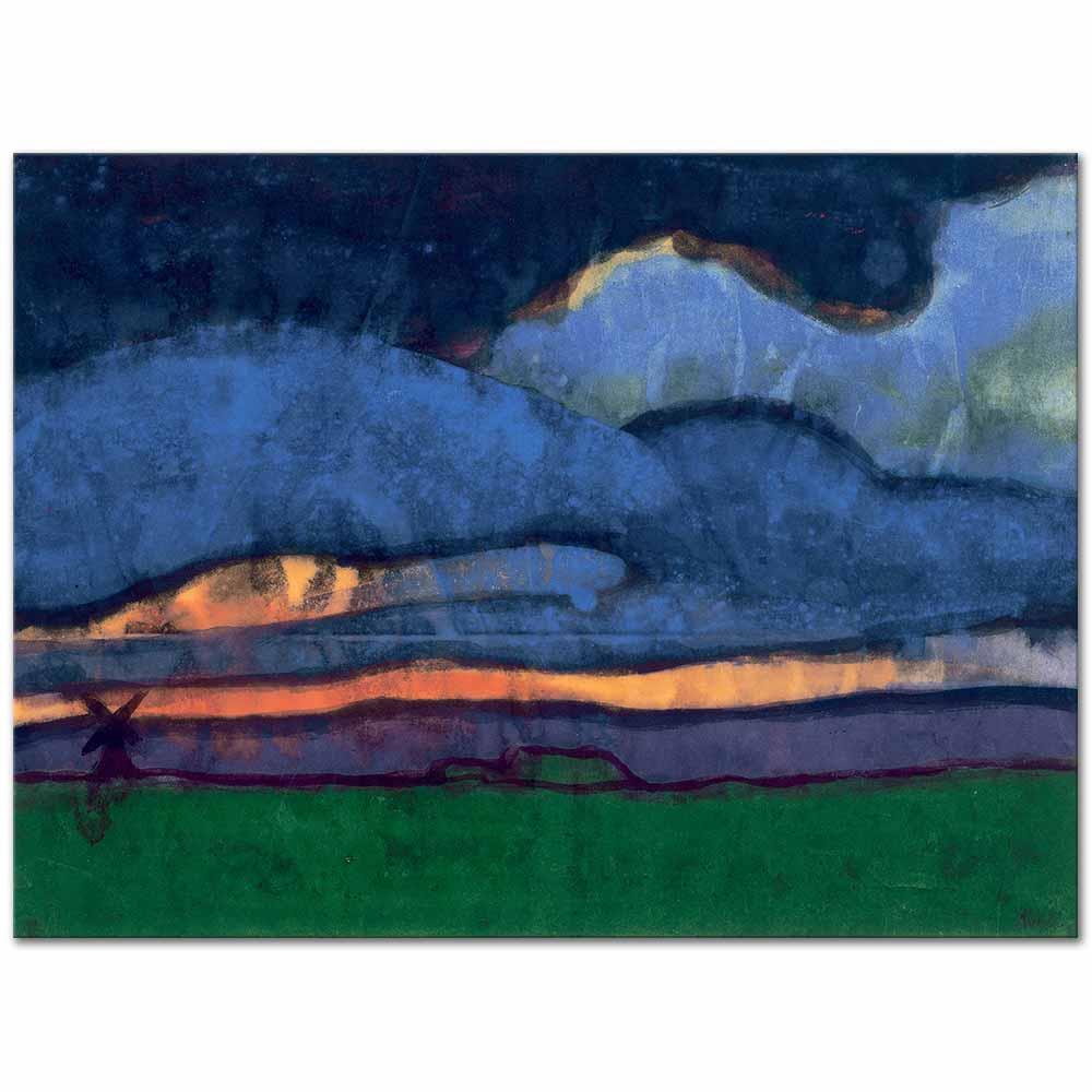Emil Nolde Bataklık ve Değirmen Kanvas Tablo