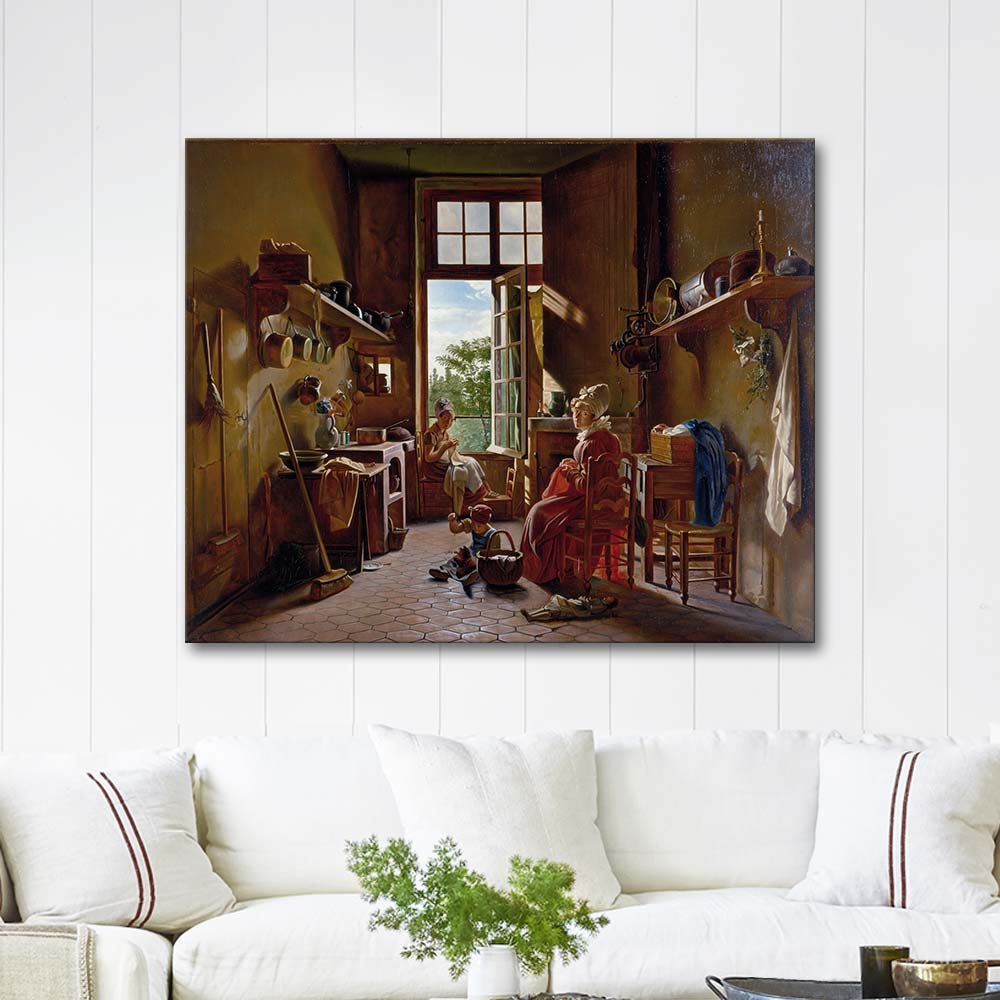 Martin Drolling Interior of a Kitchen Art Print