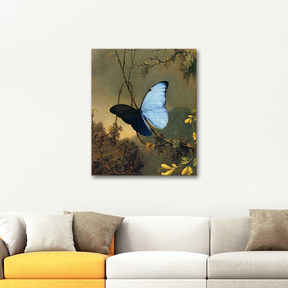 Martin Johnson Heade Blue Morpho Butterfly Art Print
