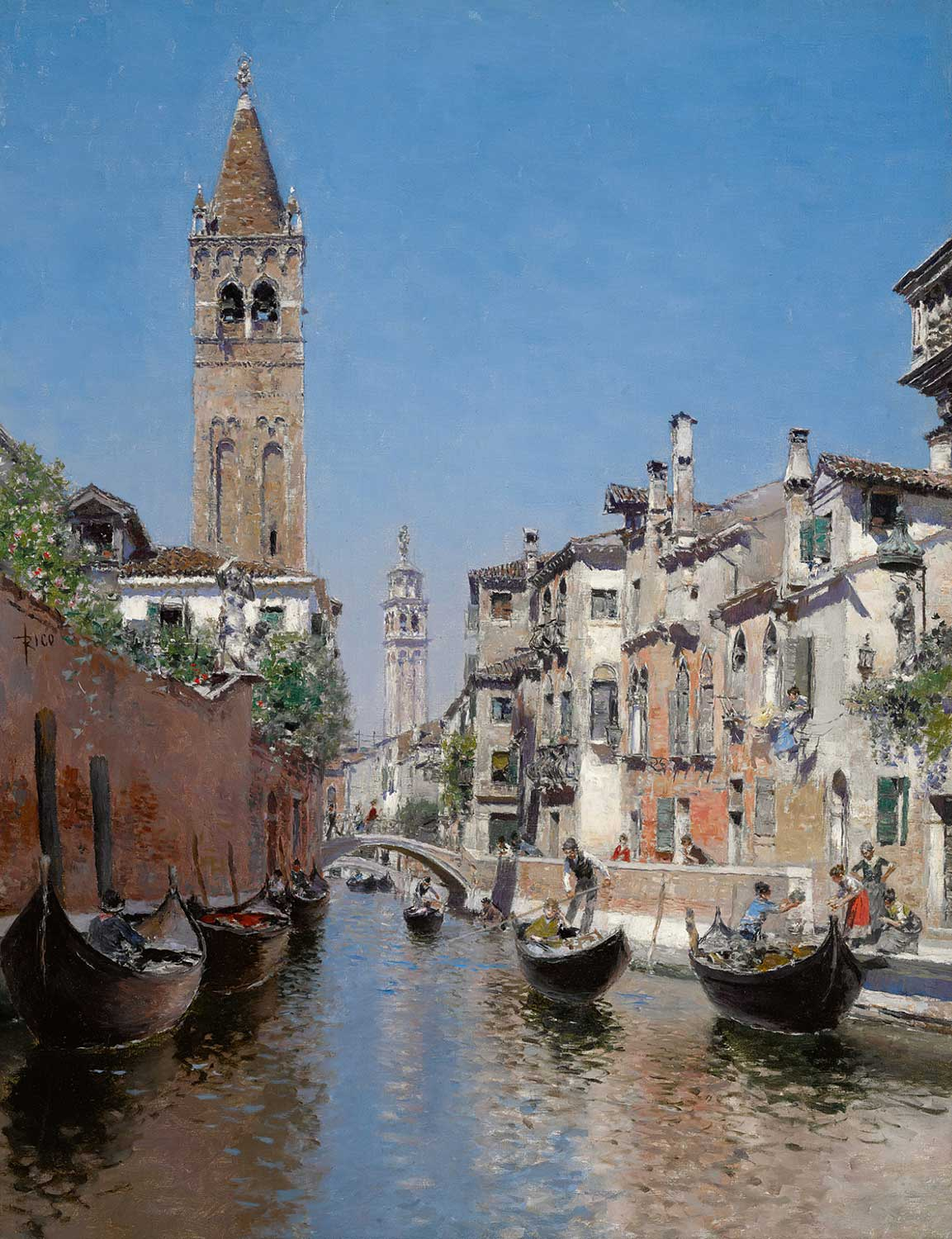 Martin Rico y Ortega Rio Di San Barnaba, Venice Art Print