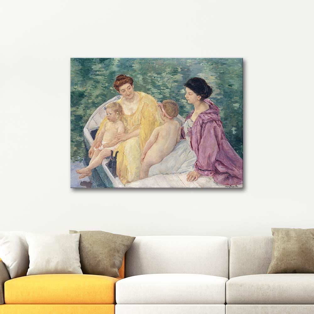 Mary Cassatt Two Mothers and their Children in a Boat Art Print