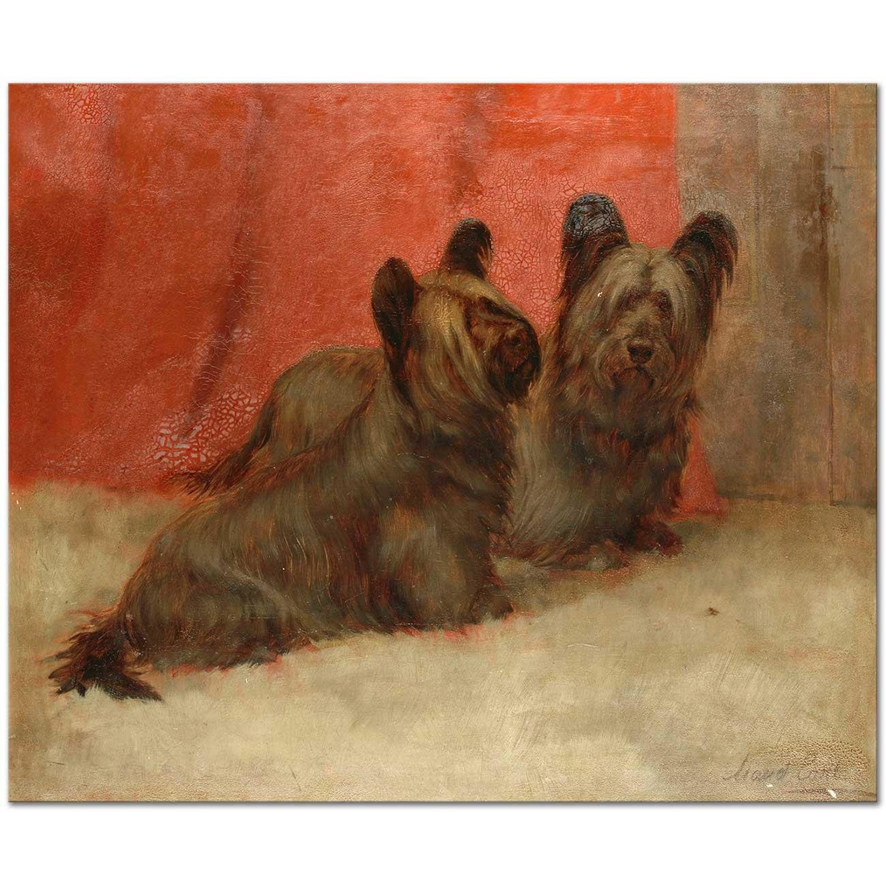 Maud Earl Portrait of two Skye Terriers Art Print