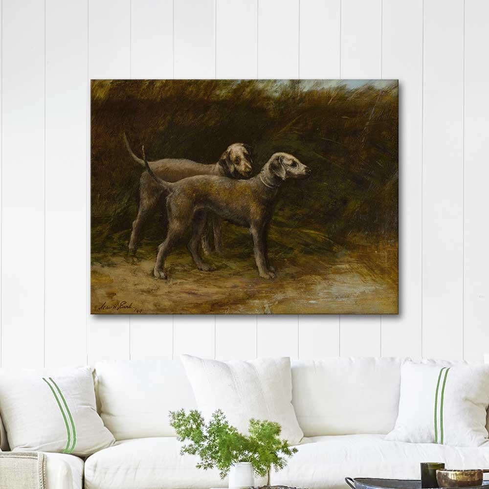 Maud Earl Two Bedlington Terriers Art Print