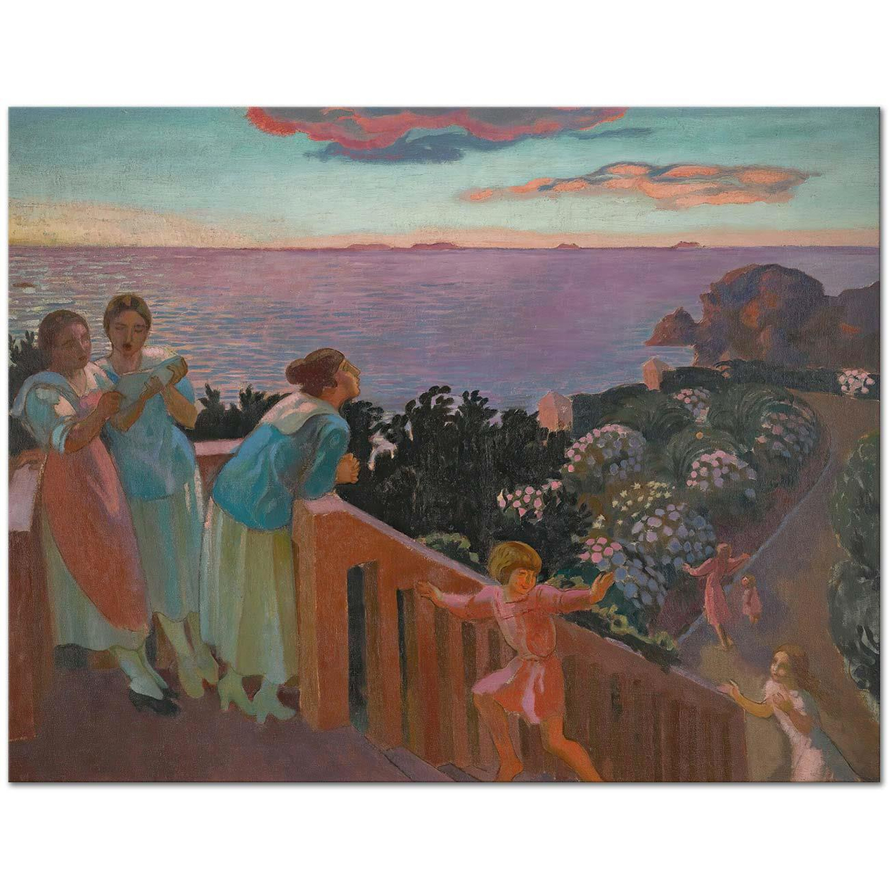 Maurice Denis Crépuscule Aux Hortensias Art Print