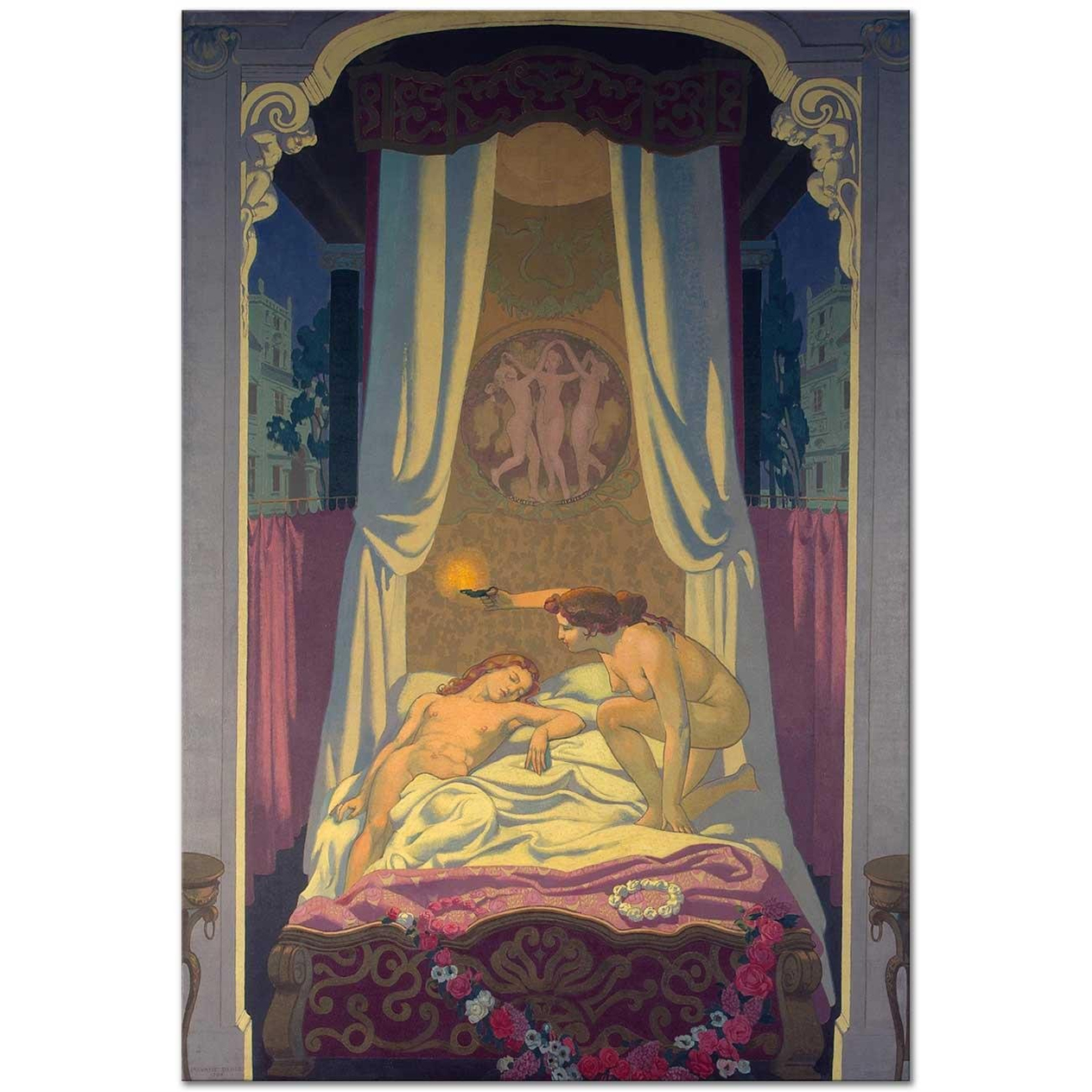 Maurice Denis Psyche Gizli Aşığının Cupid Olduğunu Keşfeder Kanvas Tablo