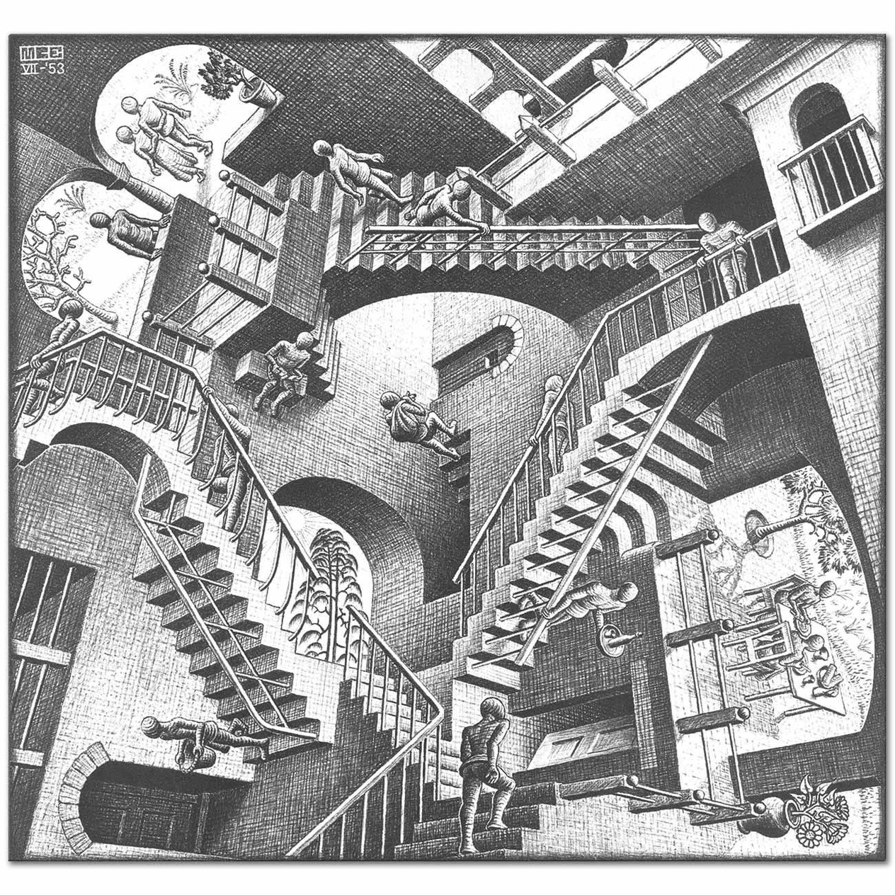 Relativity by Maurits Cornelis Escher