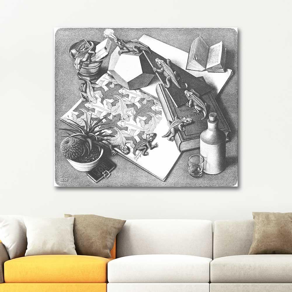 Maurits Cornelis Escher Reptiles Art Print
