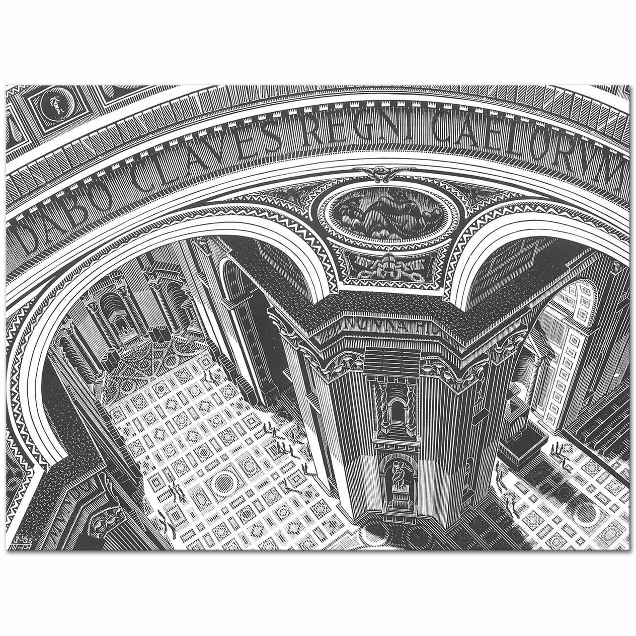 Maurits Cornelis Escher St Peters Roma Kanvas Tablo