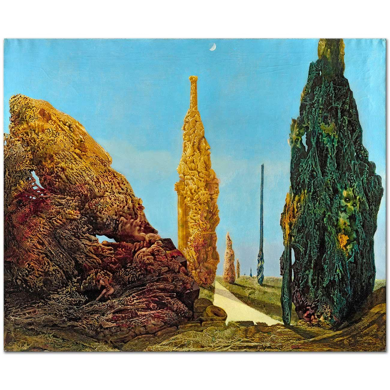 Max Ernst Solitary and Conjugal Trees Art Print