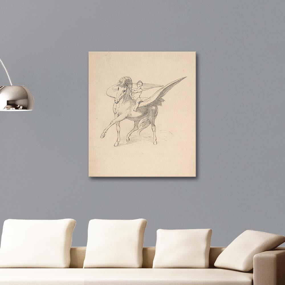 Max Klinger Pegasus And The Young Bellephron Art Print
