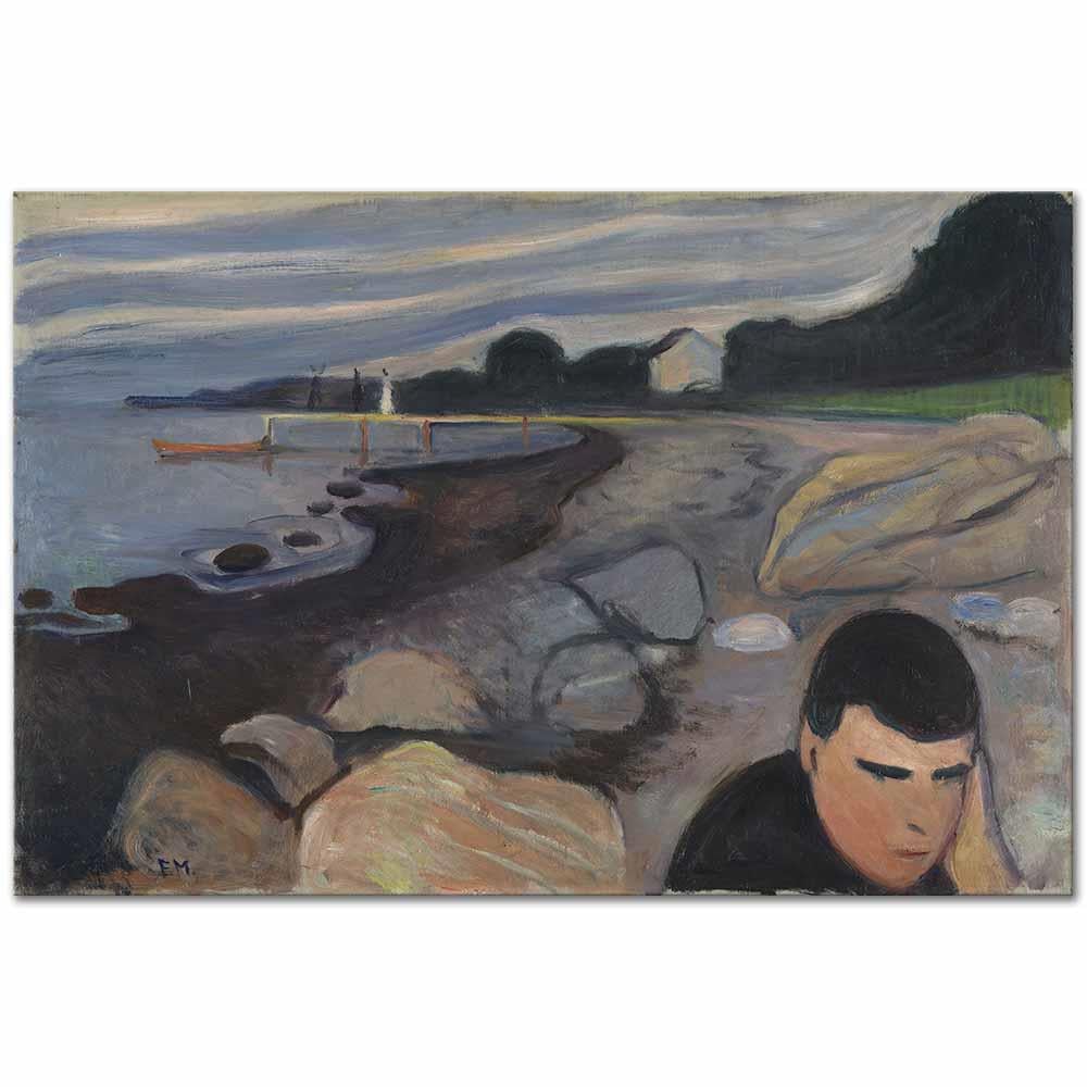 Edvard Munch Melankoli (1892) Kanvas Tablo