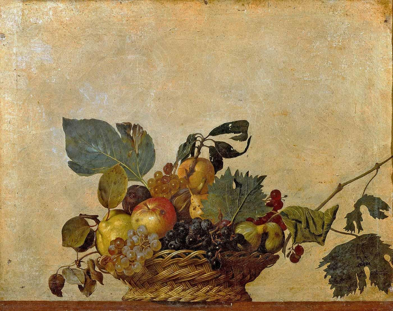 Michelangelo Caravaggio Meyve Sepeti Kanvas Tablo