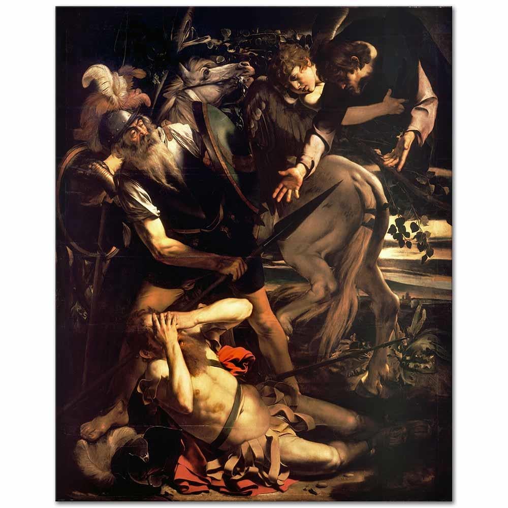 Michelangelo Caravaggio Aziz Paul'un Hristiyan Oluşu Kanvas Tablo
