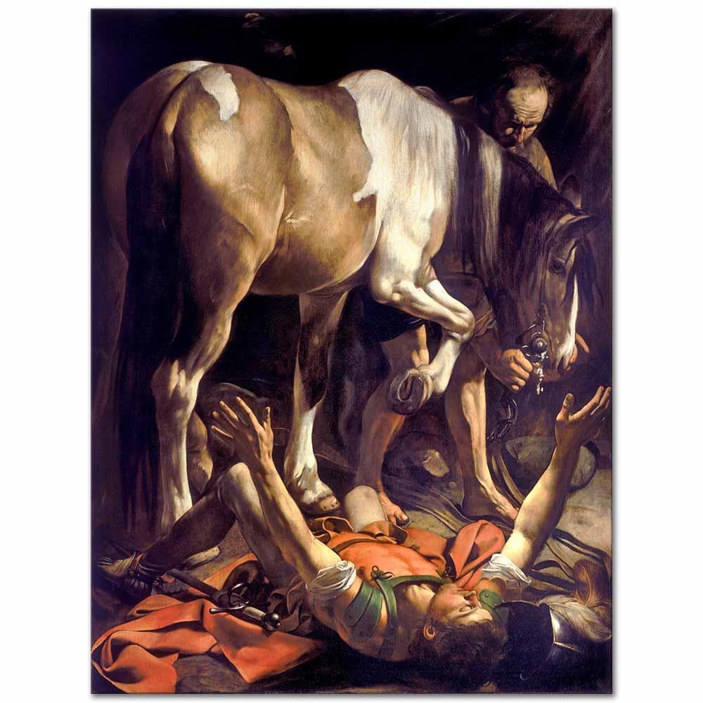 Michelangelo Caravaggio Şam Yolunda Din Değiştirme Kanvas Tablo