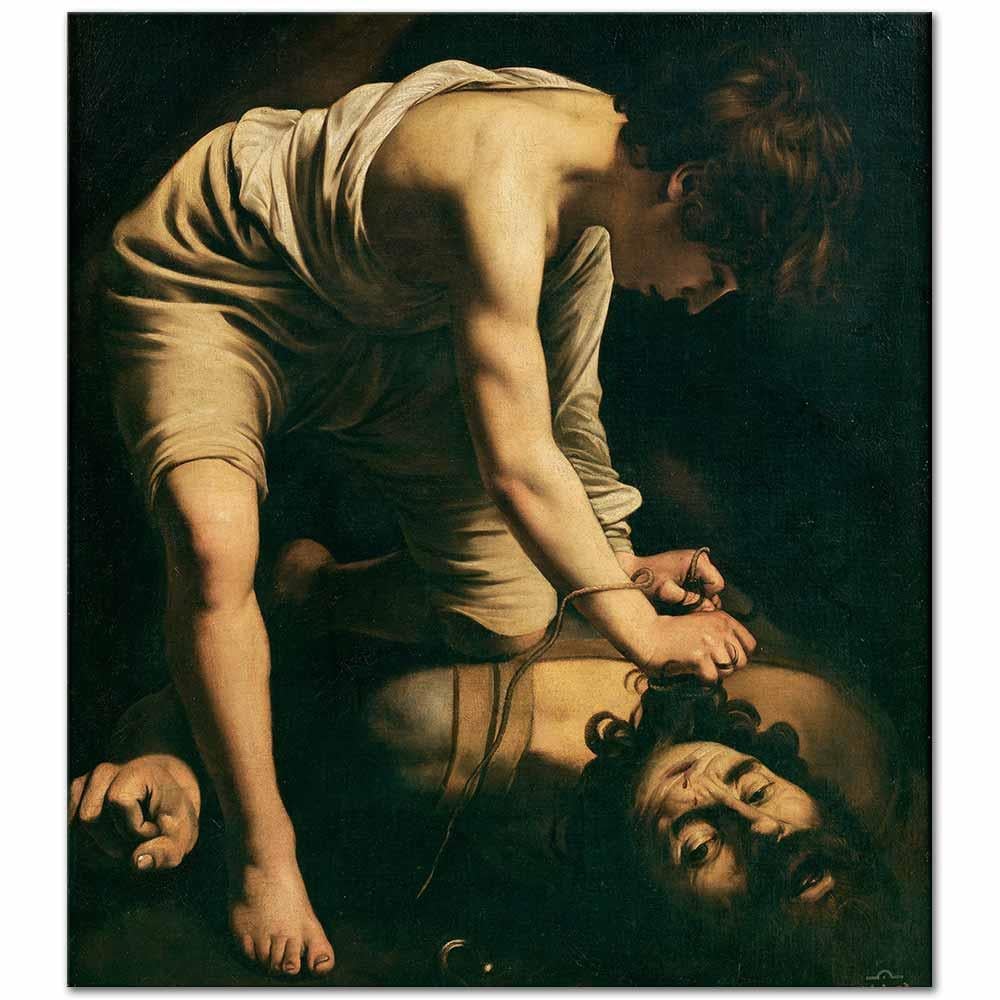 Michelangelo Caravaggio Davut ve Goliath'ın Kafası Kanvas Tablo
