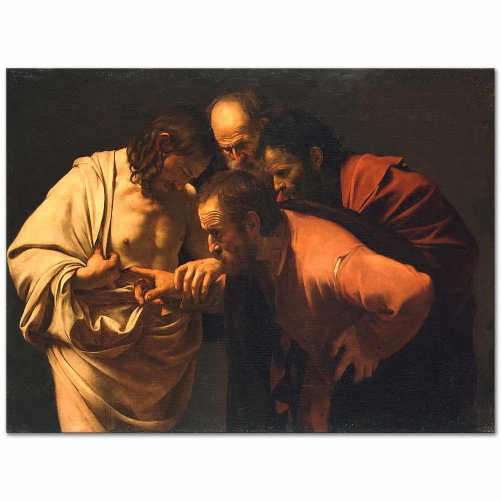 Michelangelo Caravaggio Aziz Thomas'ın Şüphesi Kanvas Tablo