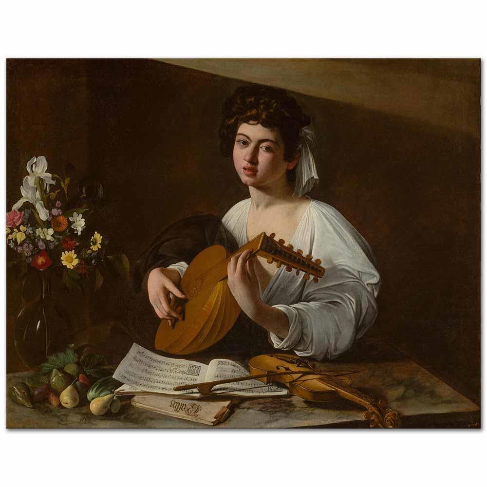 Michelangelo Caravaggio Ud Çalan Kanvas Tablo