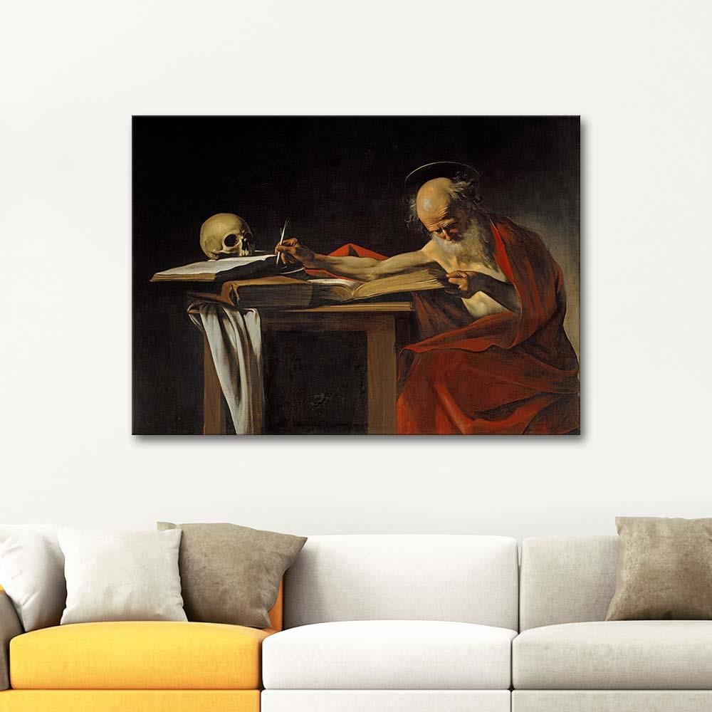 Michelangelo Caravaggio Aziz Jerome Kanvas Tablo