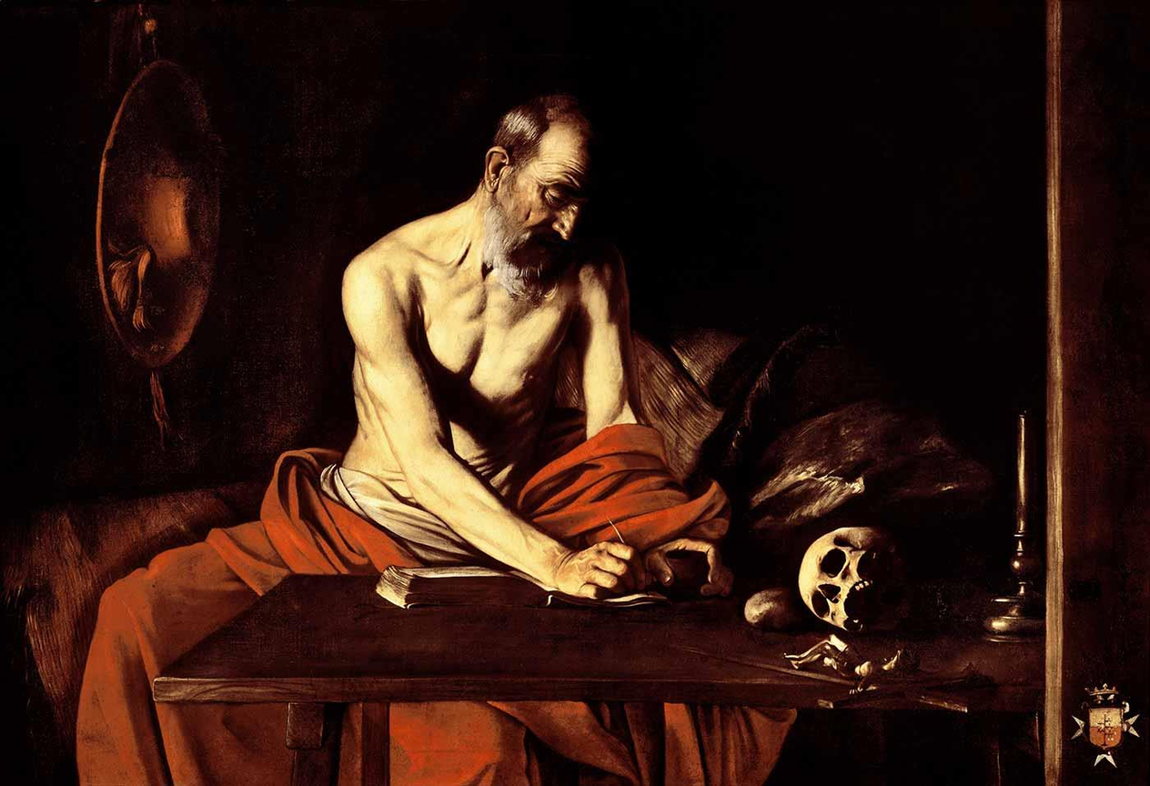 Saint Jerome Writing by Michelangelo Caravaggio