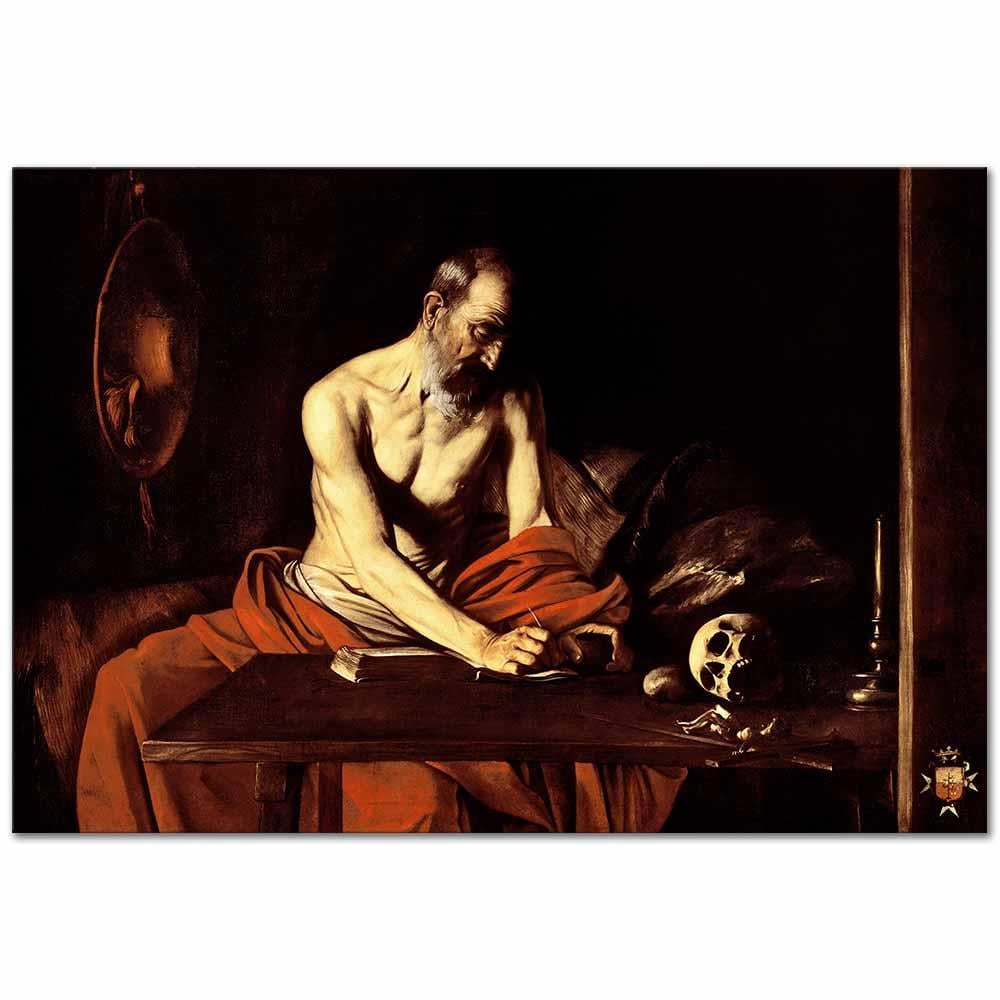 Michelangelo Caravaggio Aziz Jerome Yazarken Kanvas Tablo