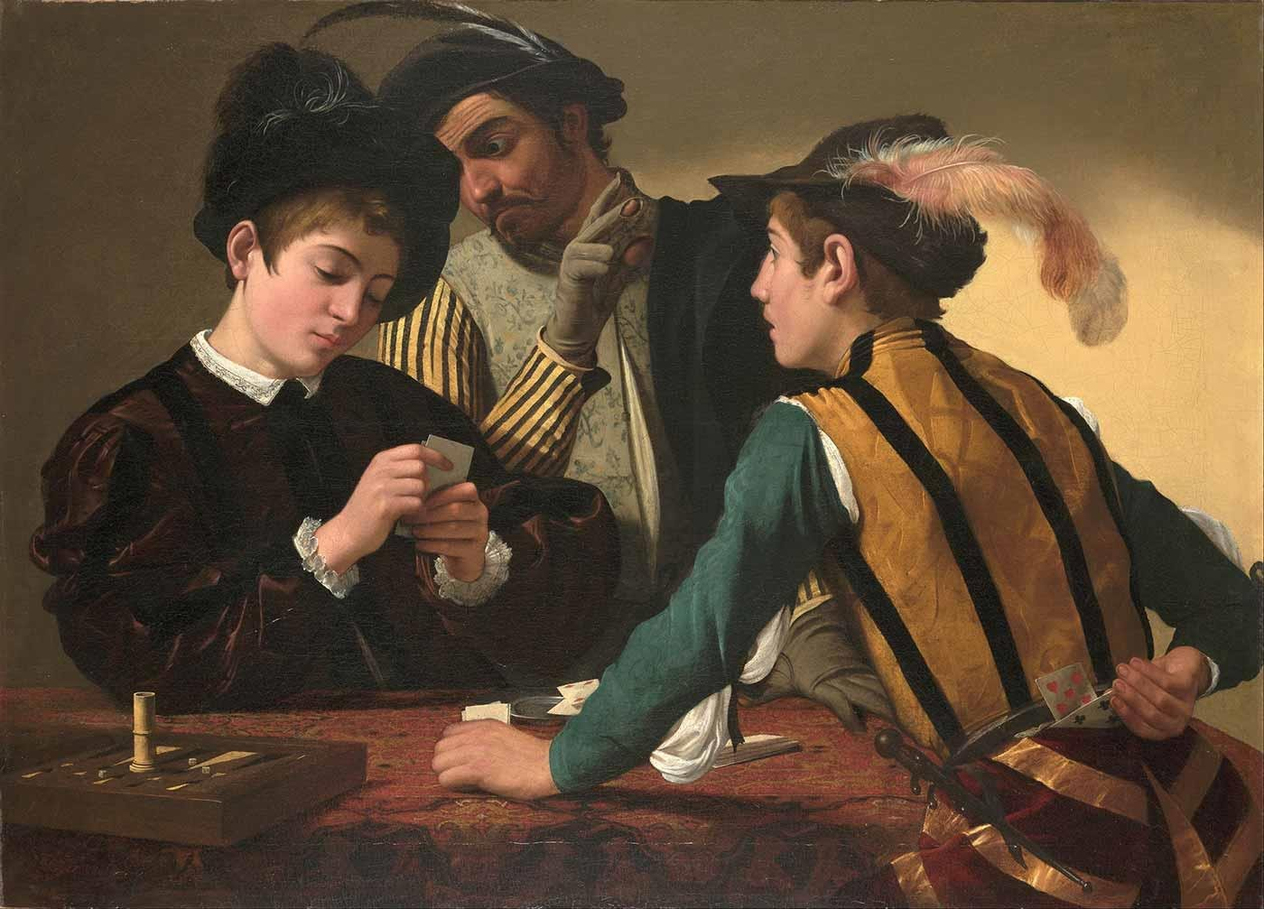 Michelangelo Caravaggio Hilebazlar Kanvas Tablo