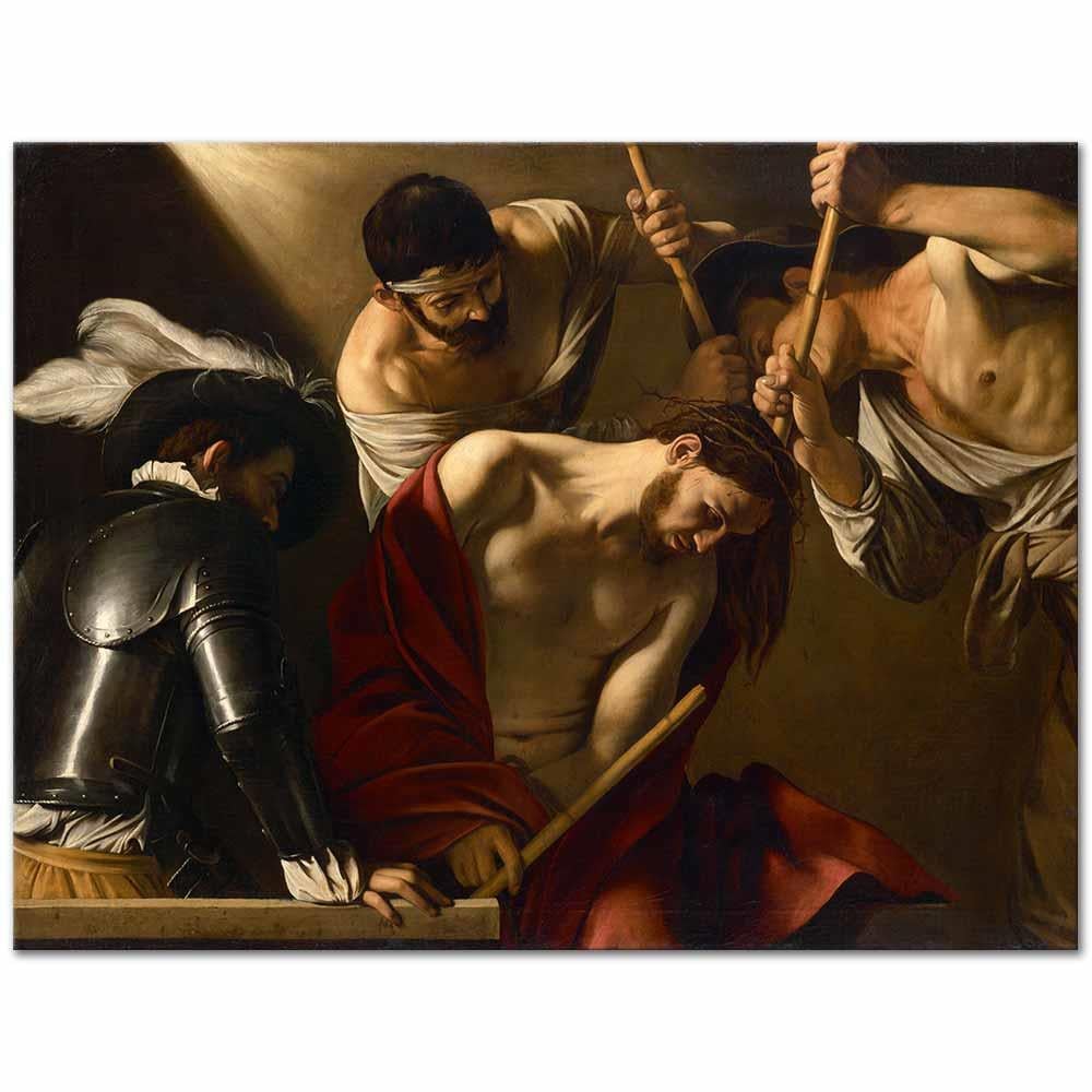 Michelangelo Caravaggio Hz Isa ve Dikenli Taç Kanvas Tablo