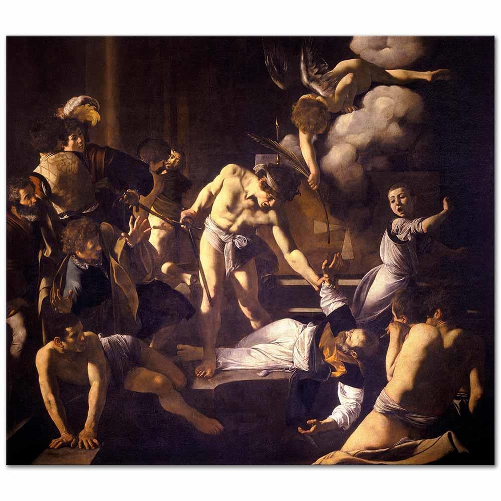 Michelangelo Caravaggio Aziz Matthew'un Şehit Edilişi Kanvas Tablo