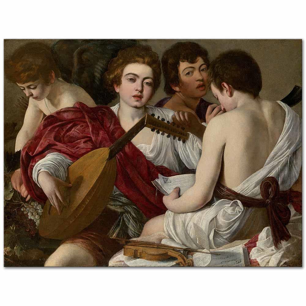 Michelangelo Caravaggio Müzisyenler Kanvas Tablo