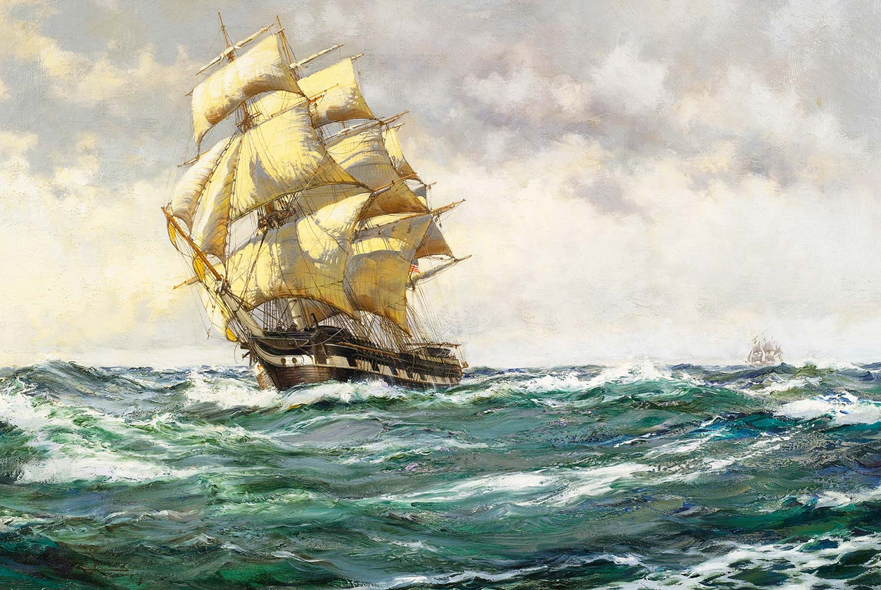 Ship on the High Seas by Montague Dawson