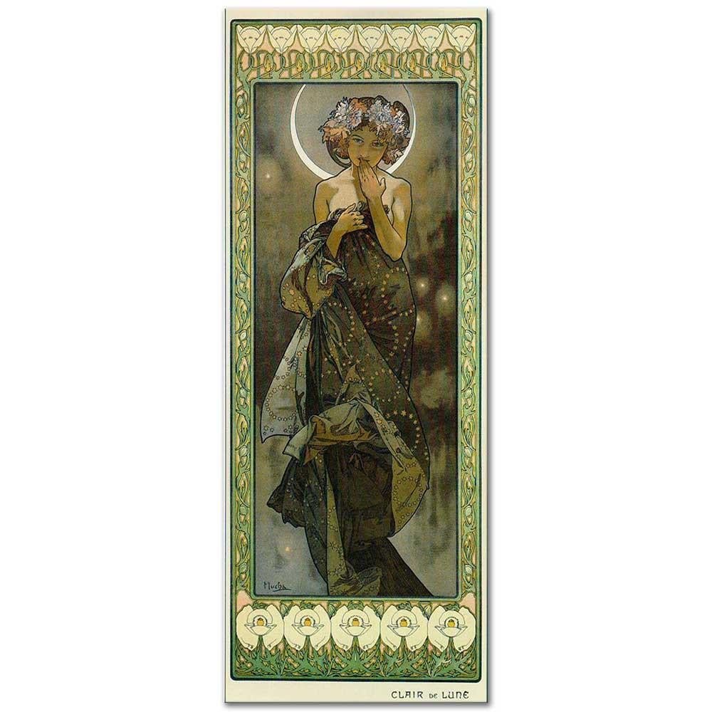 Alphonse Mucha Ay Işığı Kanvas Tablo