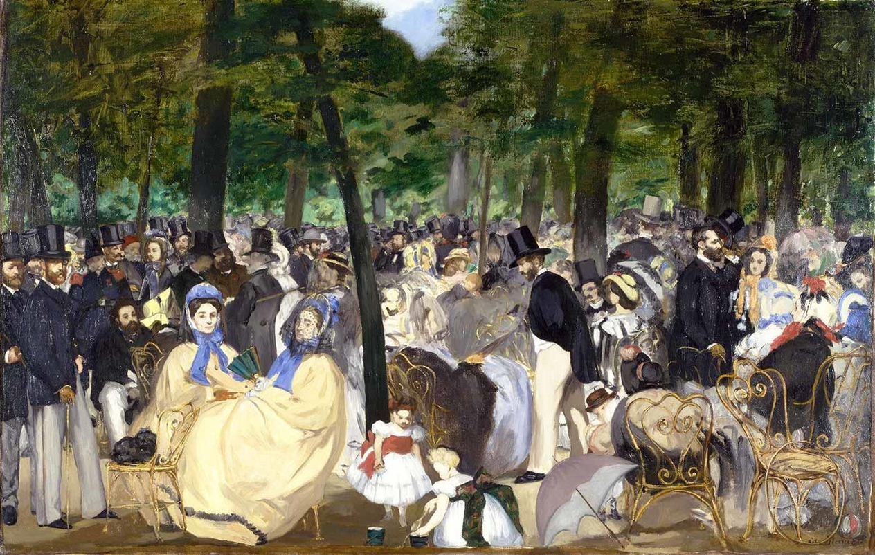 Music in the Tuileries Gardens by Edouard Manet as Art Print