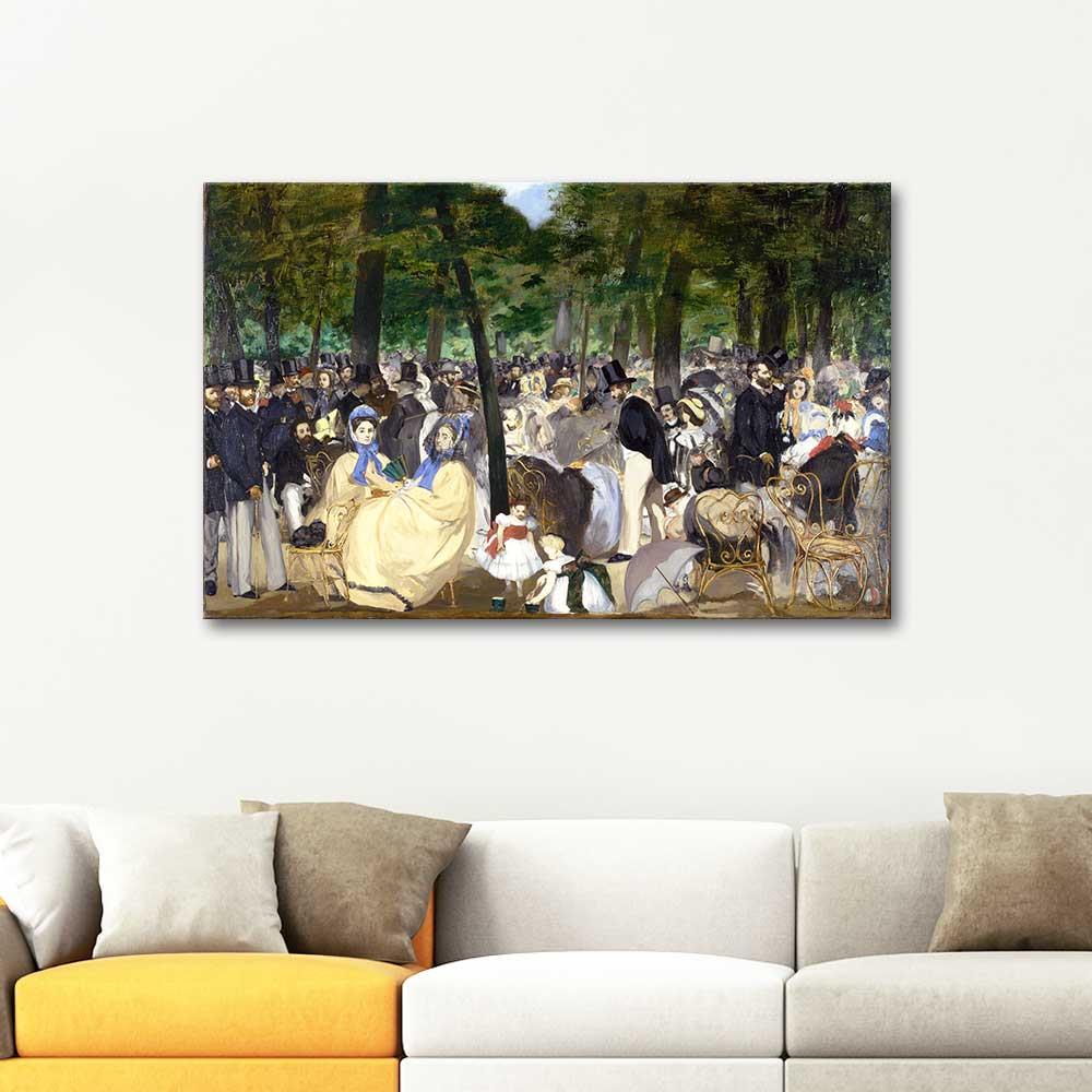 Music in the Tuileries Gardens by Edouard Manet as Art Print
