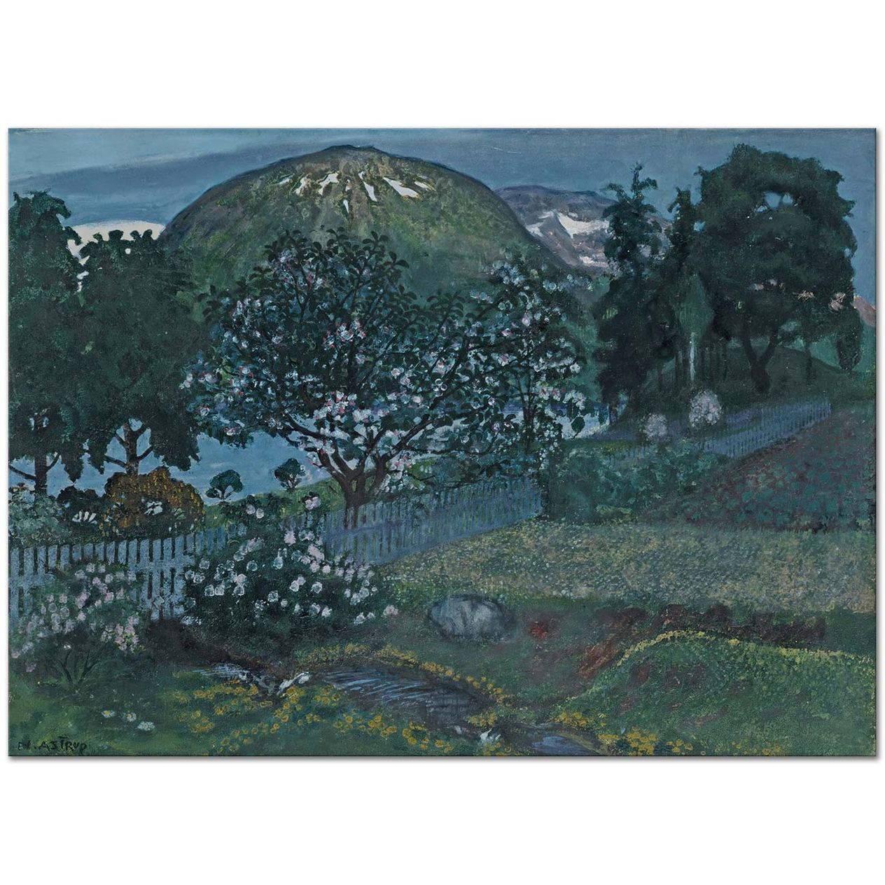 Nikolai Astrup A Night In June In The Garden Art Print