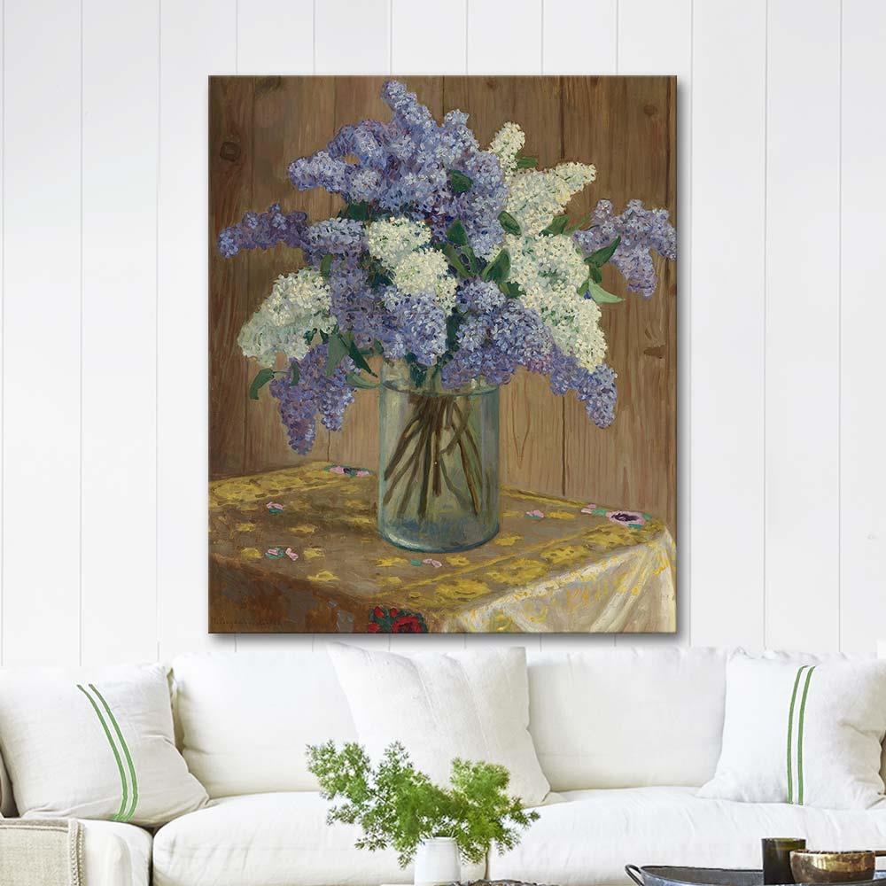 Nikolay Bogdanov-Belsky Still Life With Lilacs Art Print