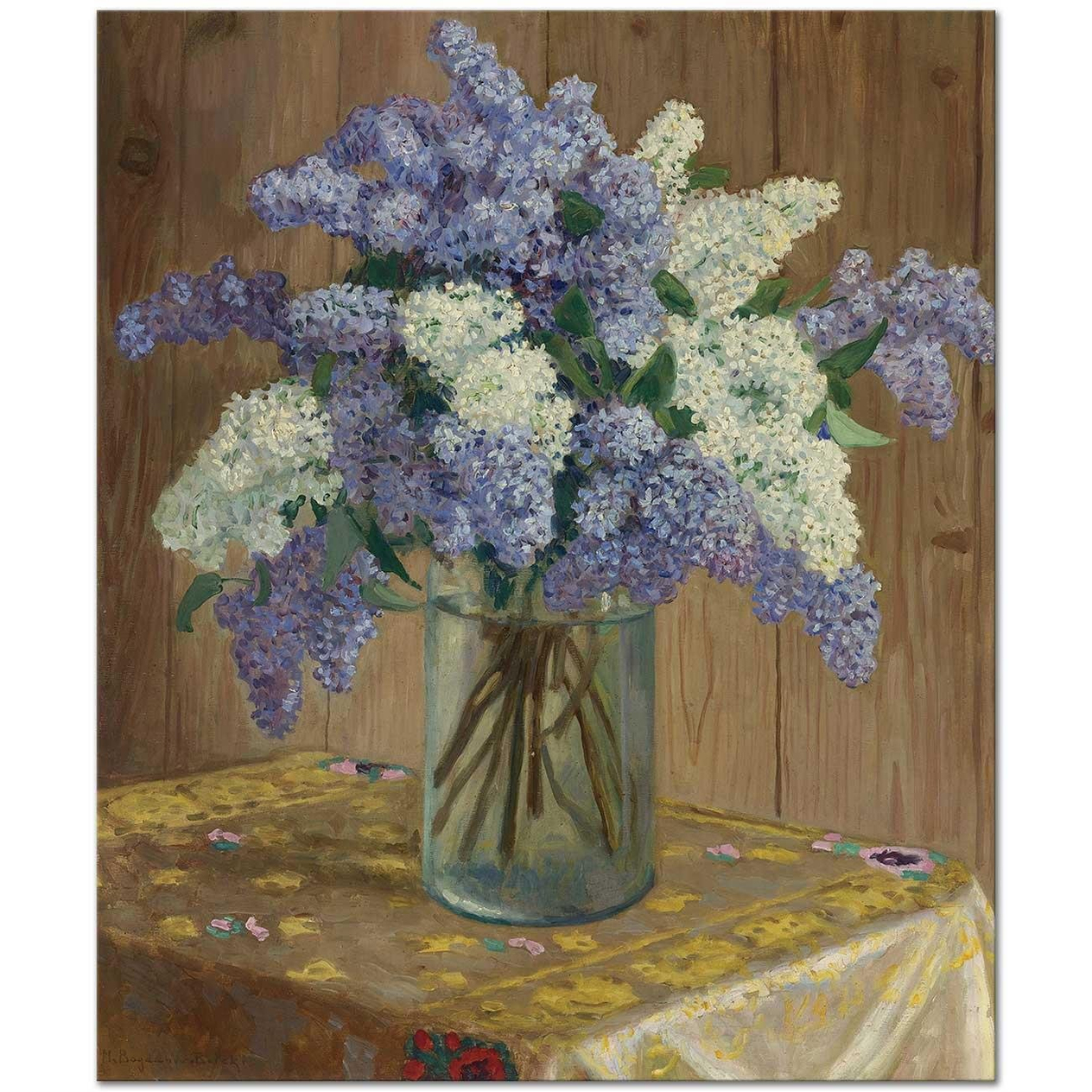 Nikolay Bogdanov-Belsky Still Life With Lilacs Art Print