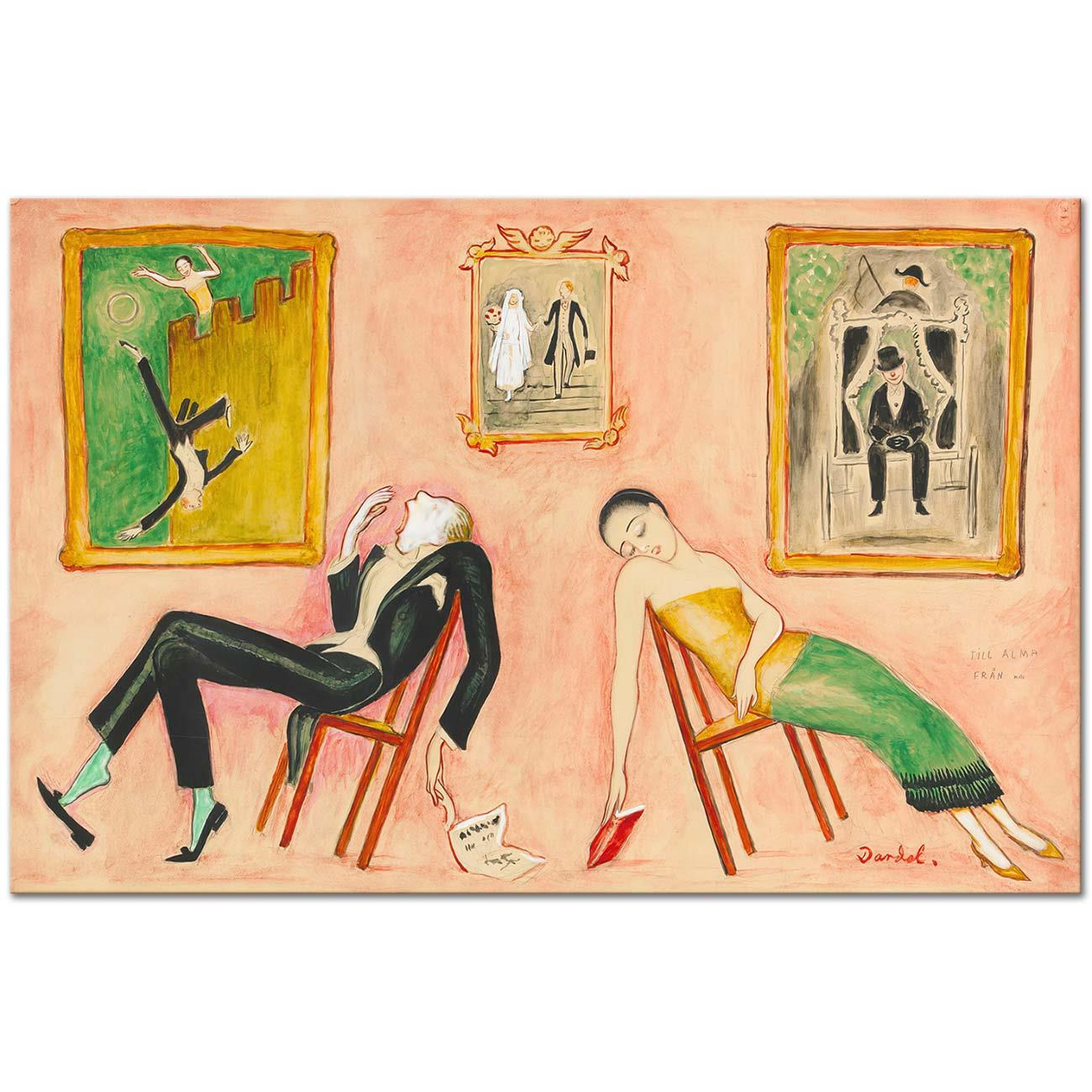 Nils Dardel Familjeidyll Art Print