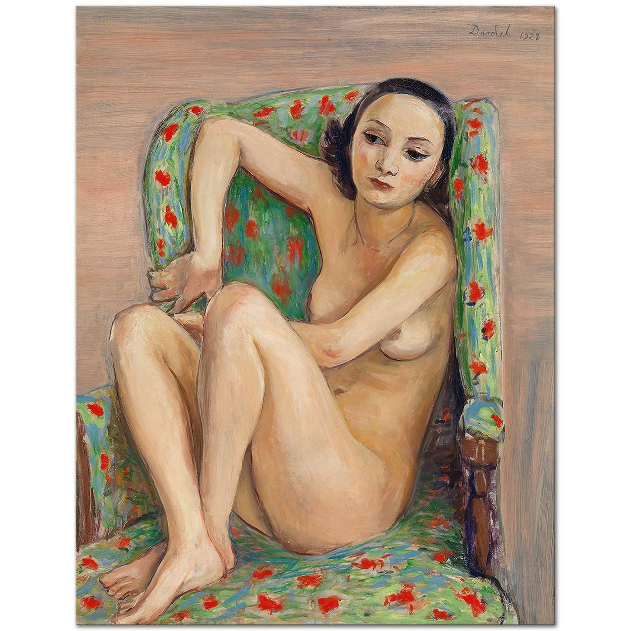 Nils Dardel Model in a Green Chair Art Print