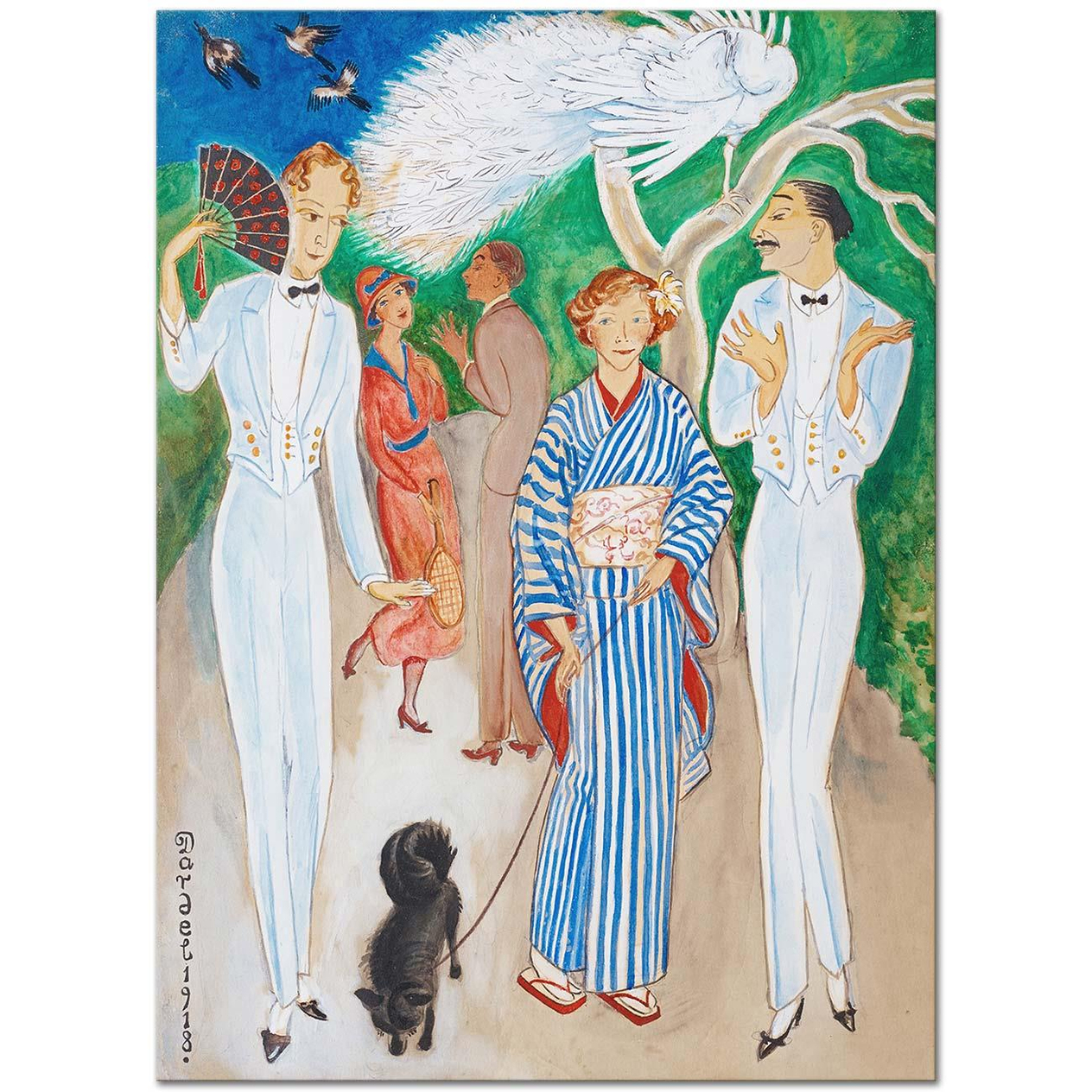 Nils Dardel Påfåglar Art Print
