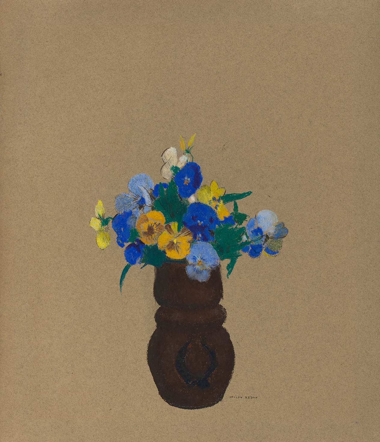Odilon Redon Pansies Art Print