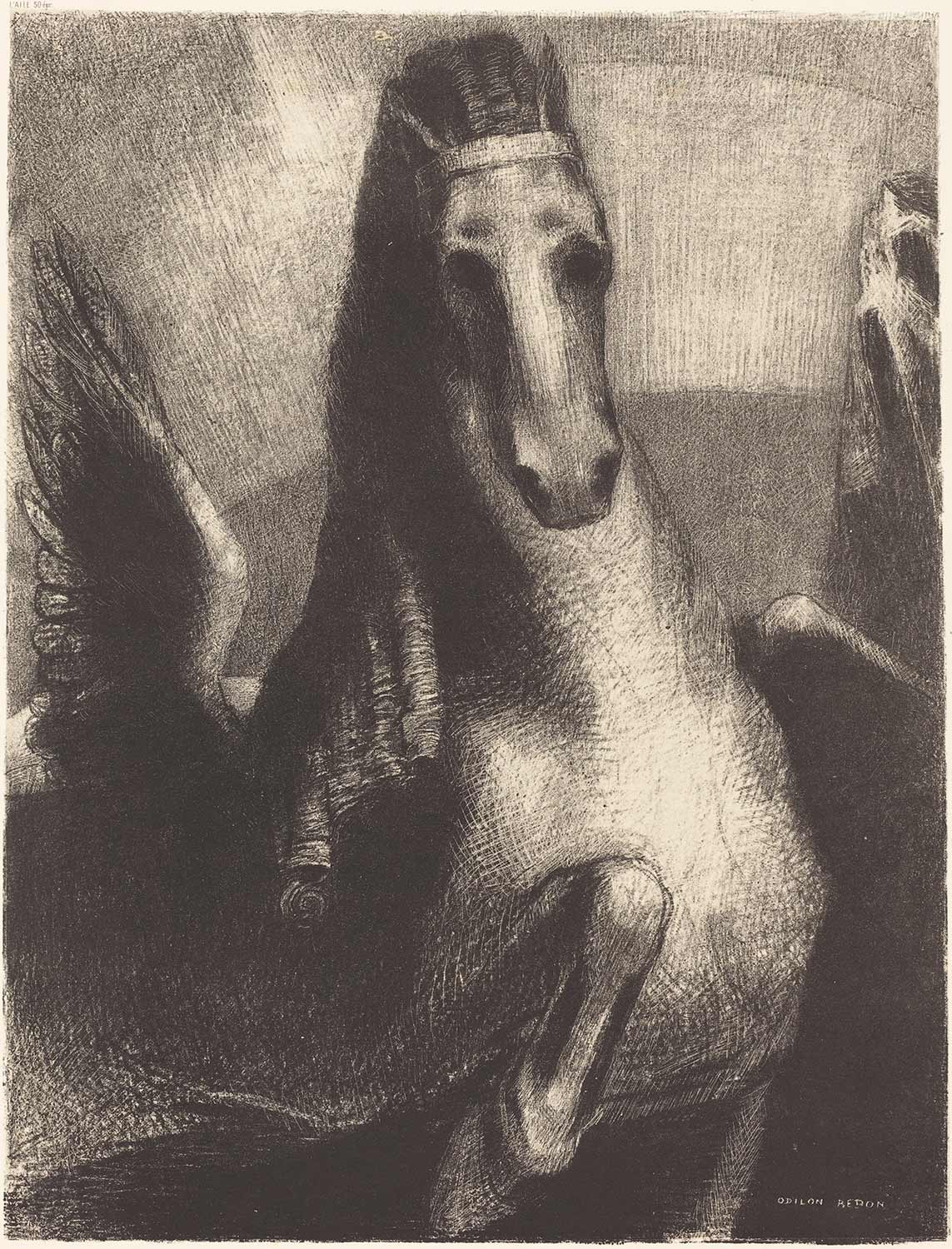 Odilon Redon The Wing (L'Aile) Art Print