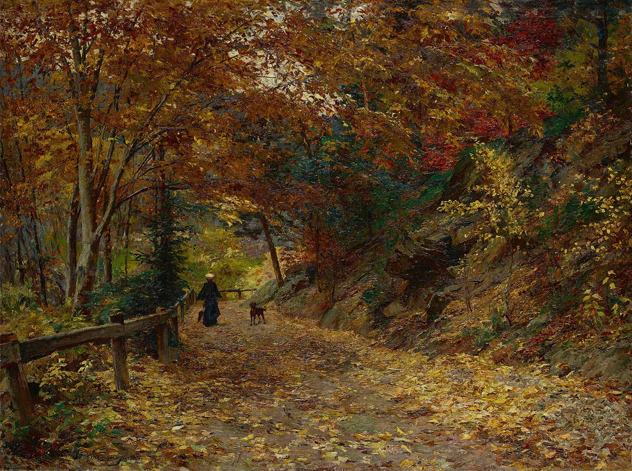 Olga Wisinger-Florian Falling Leaves Art Print