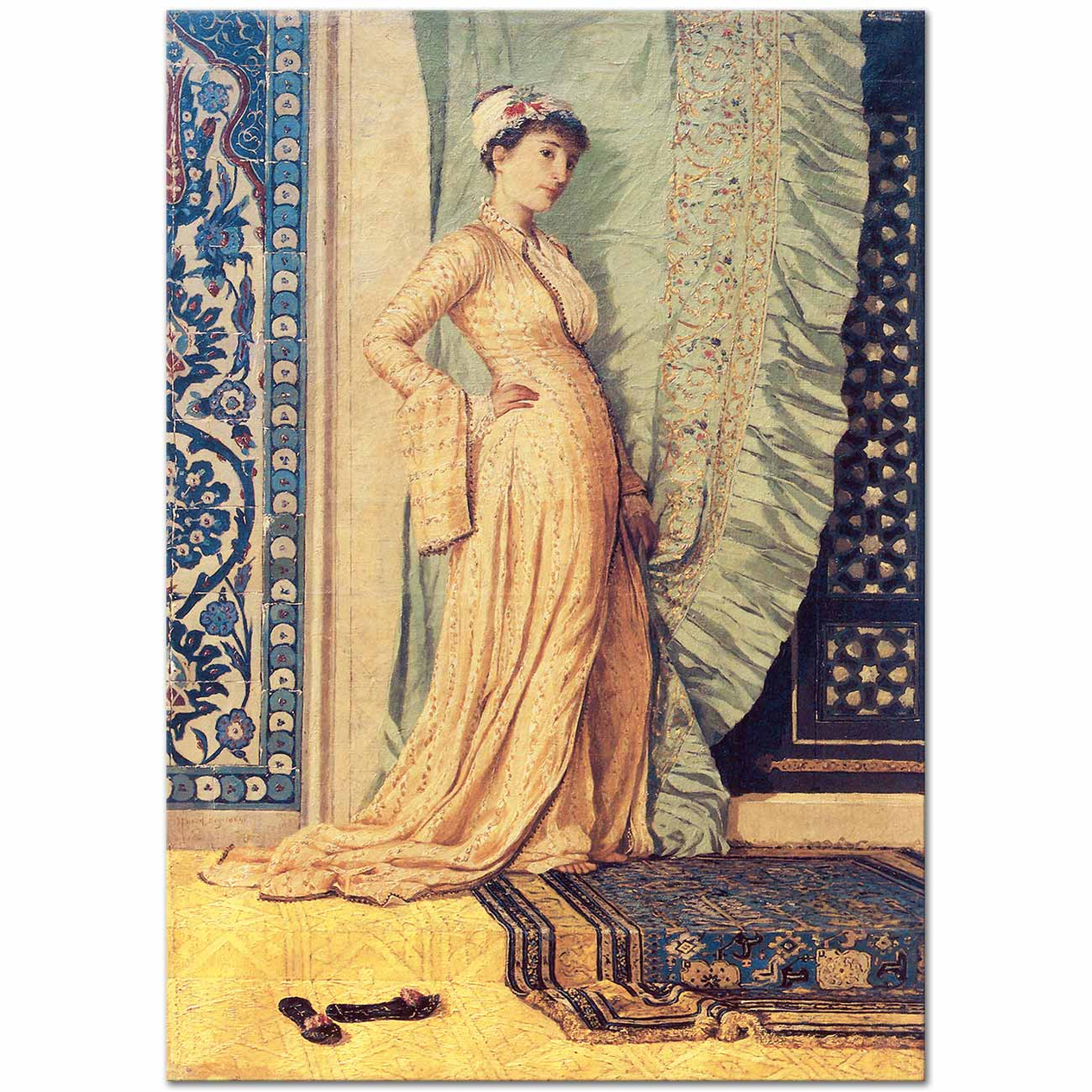 Osman Hamdi Bey Ayakta Genç Kız Kanvas Tablo