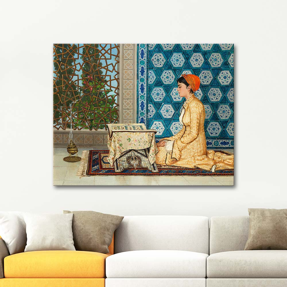 Osman Hamdi Bey Kuran Okuyan Kız Kanvas Tablo