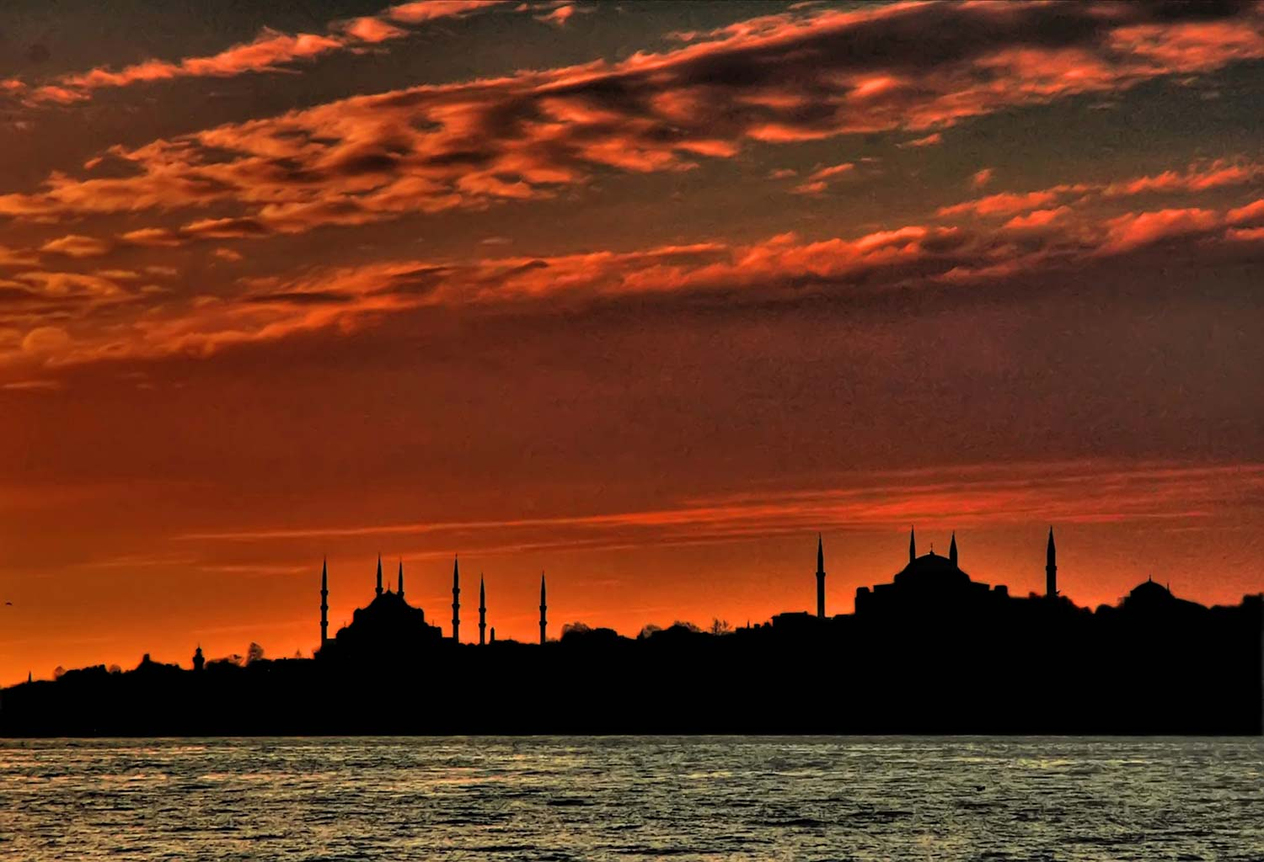 Osman Karamehmetoğlu Gün Batımında Kanvas Tablo