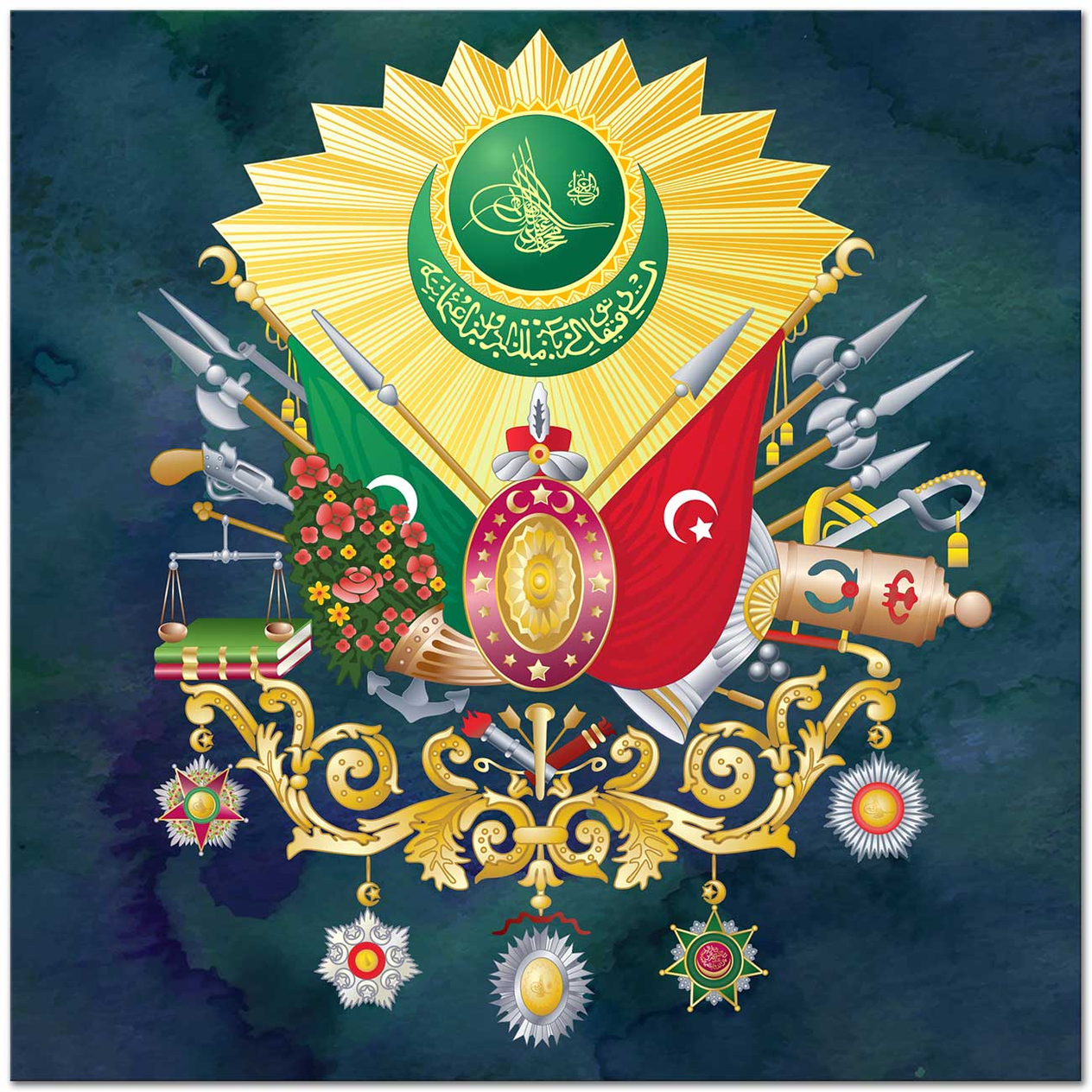 Osmanlı Tuğrası 01 Kanvas Tablo