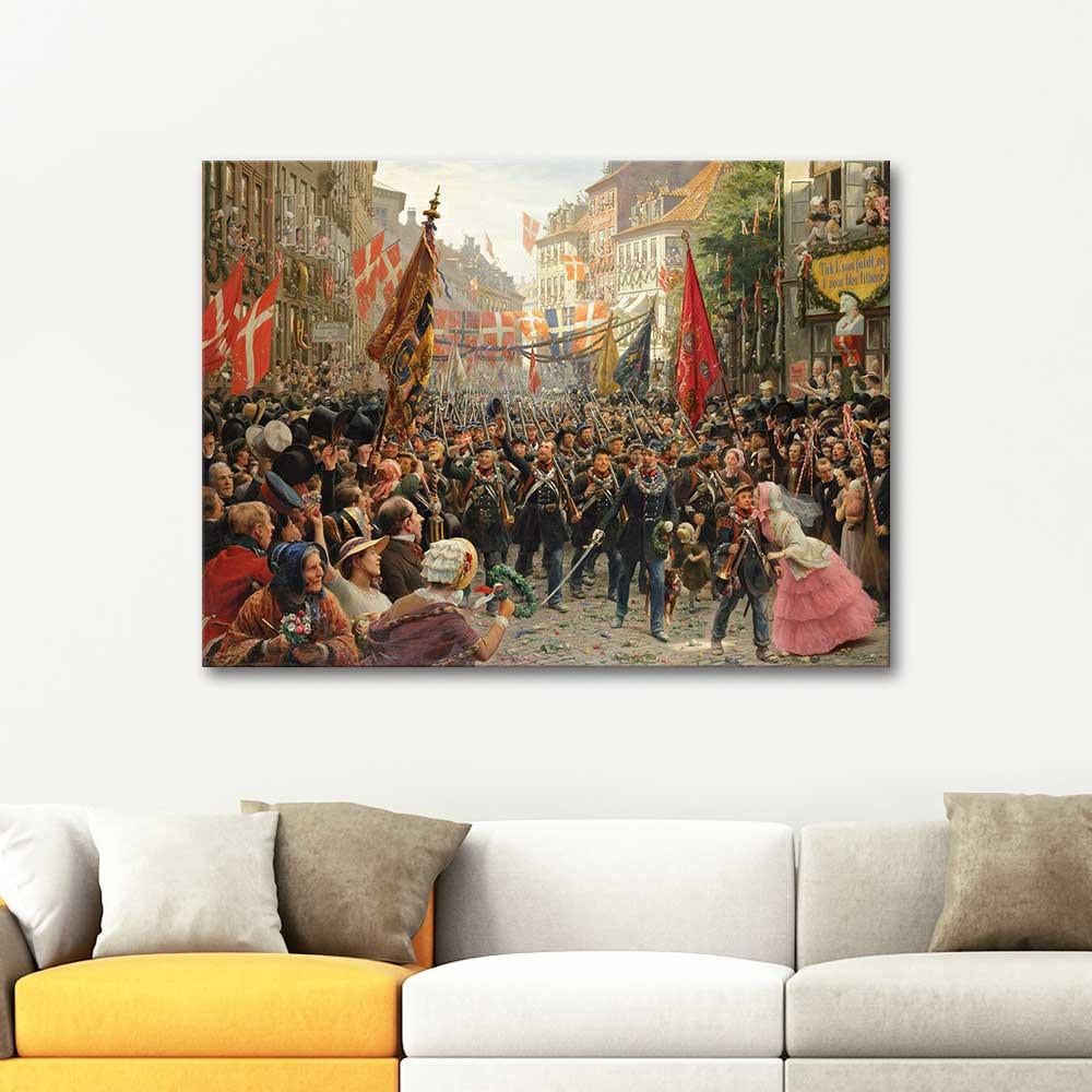 Otto Bache The Soldiers' Return to Copenhagen Art Print