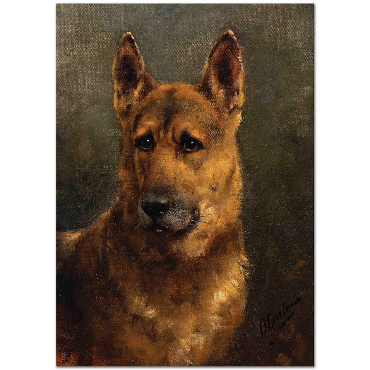 Otto Eerelman Alman Çoban Köpeği Kanvas Tablo