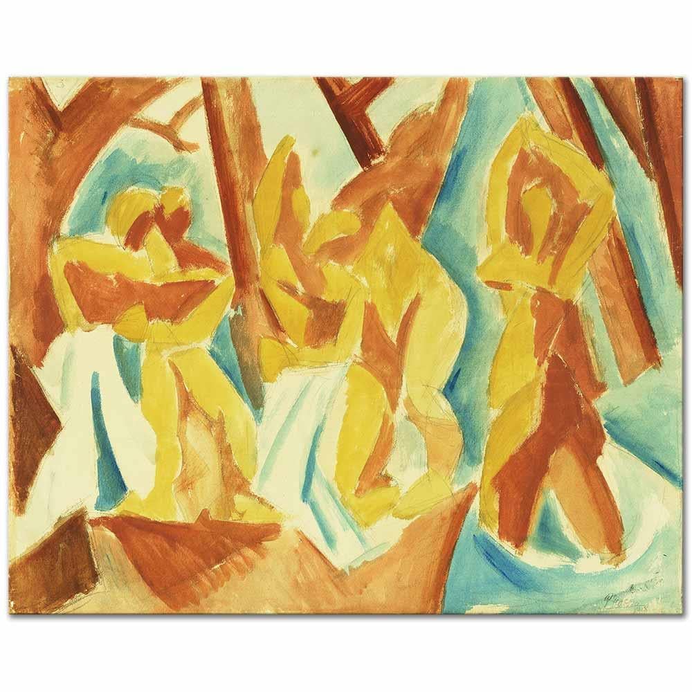 Pablo Picasso Ormanda Yıkananlar Kanvas Tablo